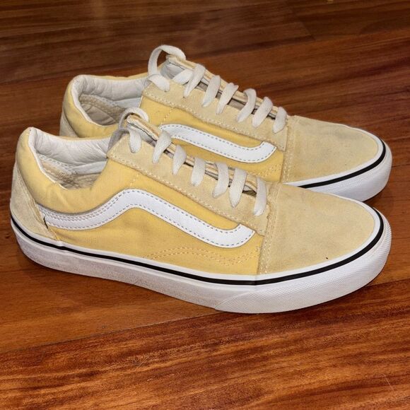 Vans Shoes - Vans Yellow Canvas & Suede Old Skool Sneakers women’s size 7.5
